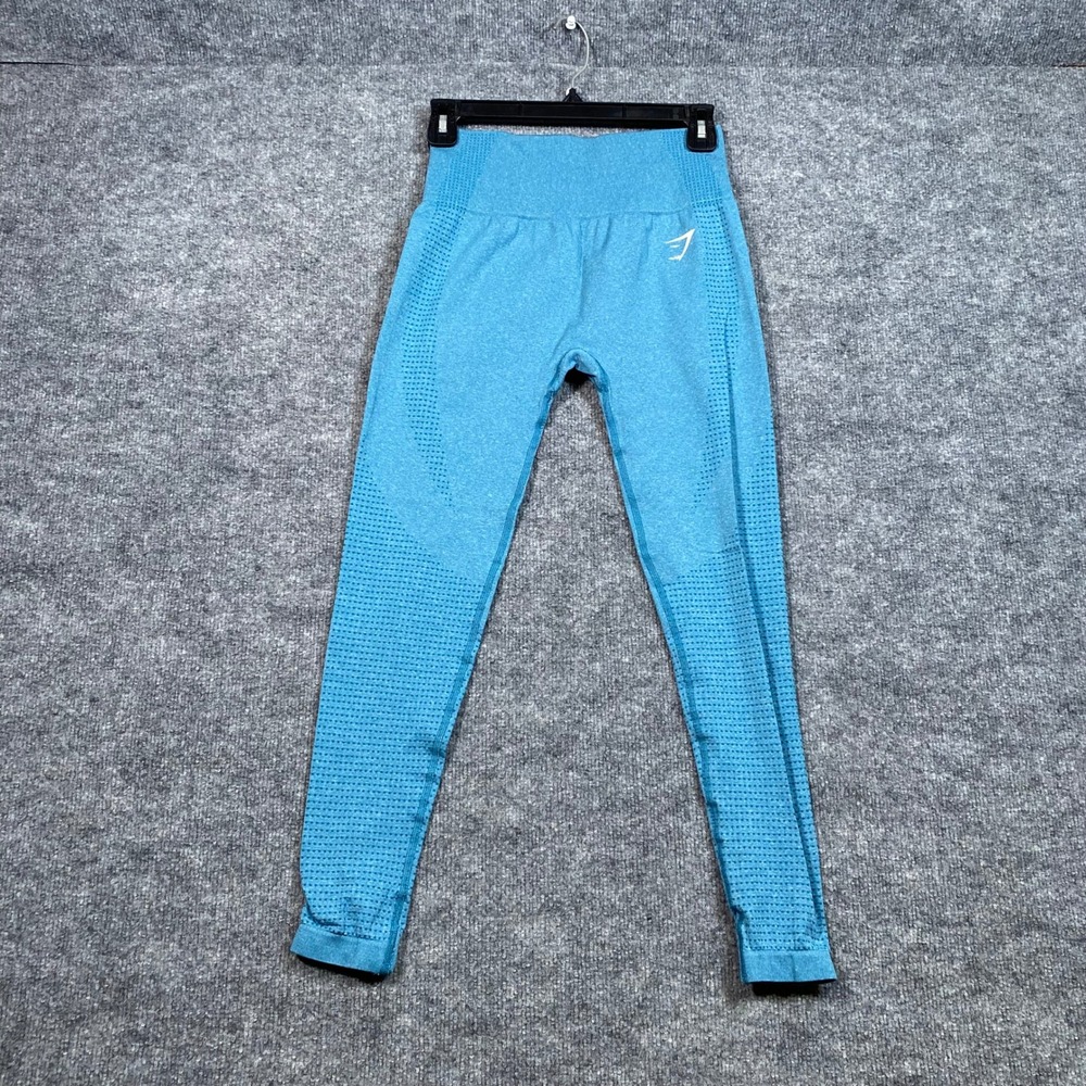 Gymshark Energy+ Seamless Leggings Teal Blue Marl High Waisted Women M B1A2B